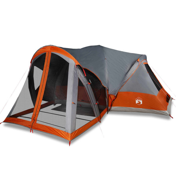 Tienda familiar tipi para 8 personas impermeable gris naranja M 2