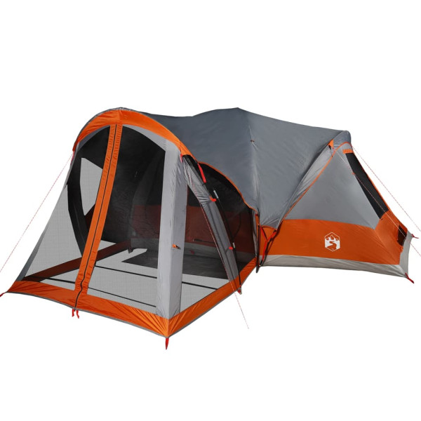 Tenda familiar tipi para 8 pessoas impermeável cinza/laranja M 4