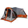 Tienda familiar tipi para 8 personas impermeable gris naranja 4