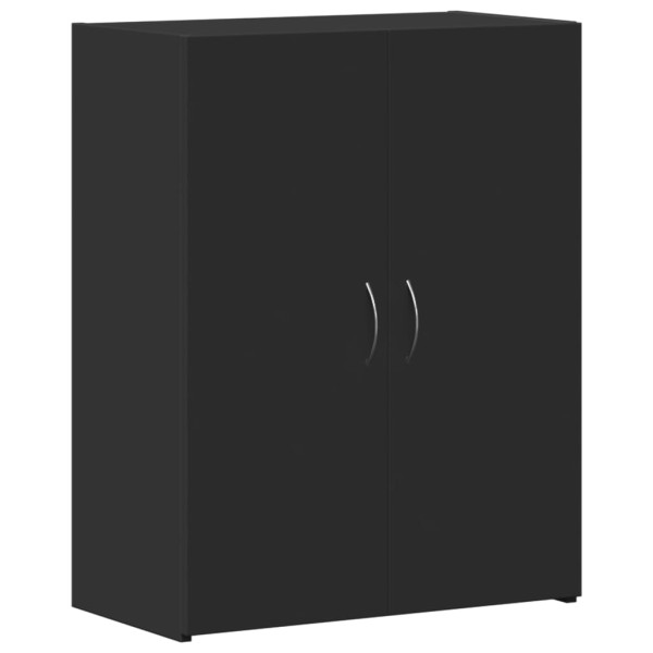 Armario archivador madera de ingeniería negro 60x32x77.5 cm M 2