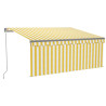 Toldo retrátil manual com estore/LED 3.5x2.5 m amarelo e branco 2