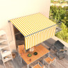 Toldo retráctil automático con persiana amarillo 3.5x2.5 m 1