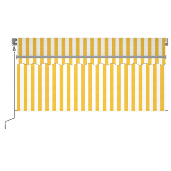 Toldo retrátil automático com estore 3.5x2.5 m amarelo e branco M 3