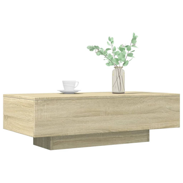 Mesa de centro madera de ingeniería roble Sonoma 100x49.5x31 cm M 3