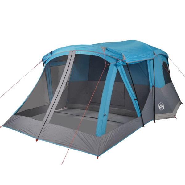 Tenda de campismo c/ avançado para 4 pessoas impermeável azul M 5