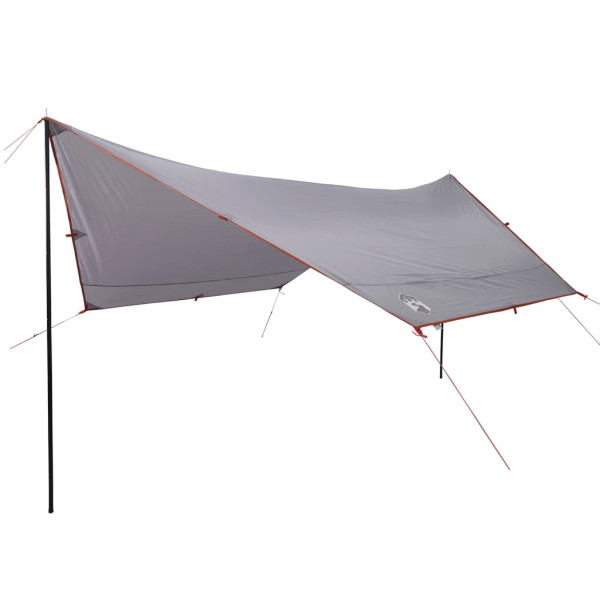 Lona de camping impermeable gris y naranja 430x380x210 cm M 2