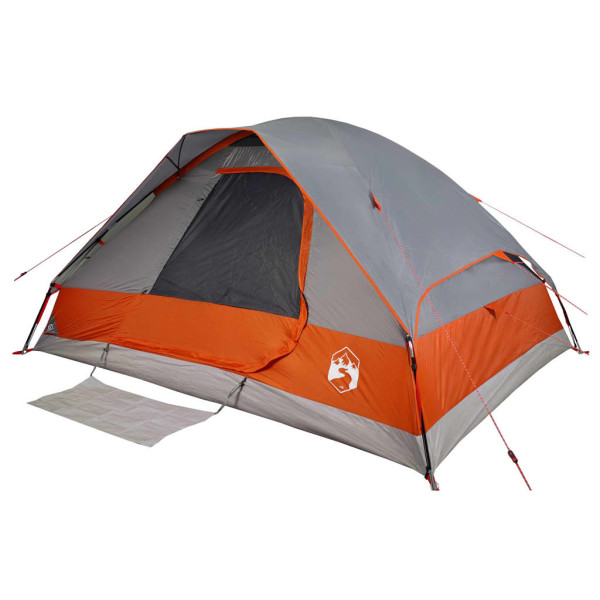 Tenda familiar cúpula para 6 pessoas impermeável cinza/laranja M 4