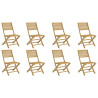 Cadeiras de jardim dobráveis 8 pcs 48.5x61.5x87cm acácia maciça 2