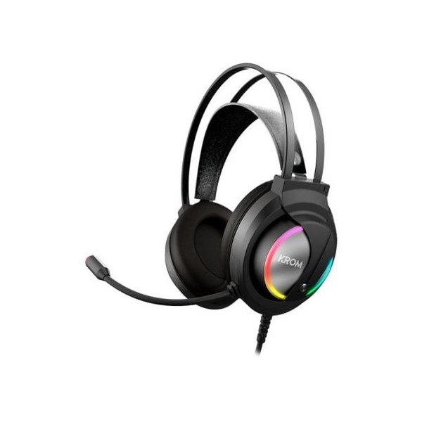 Auriculares Gaming con micrófono Krom Kappa negro D
