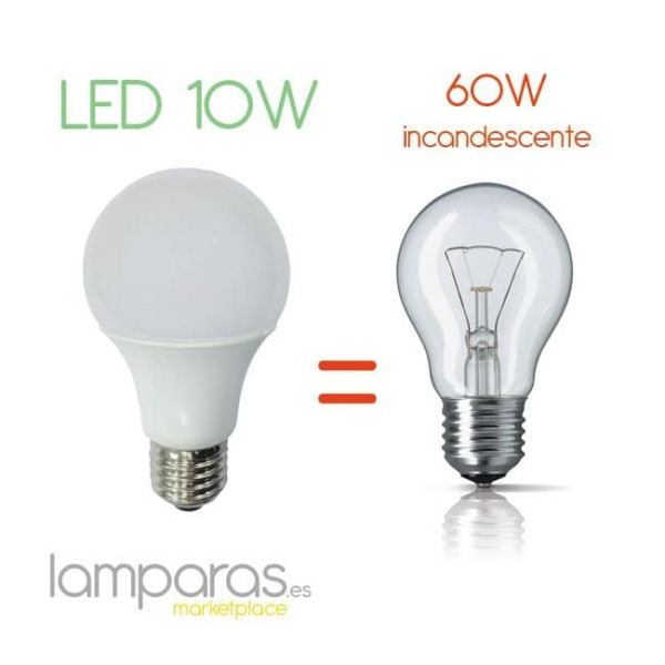Luz LED 10W E27. Luz quente. M 4