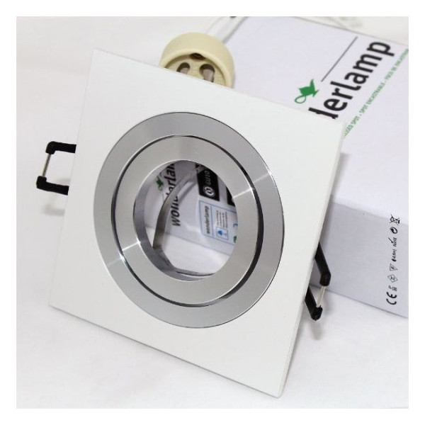 Foco empotrable CLASSIC cuadrado aluminio blanco. Wonderlamp M 3