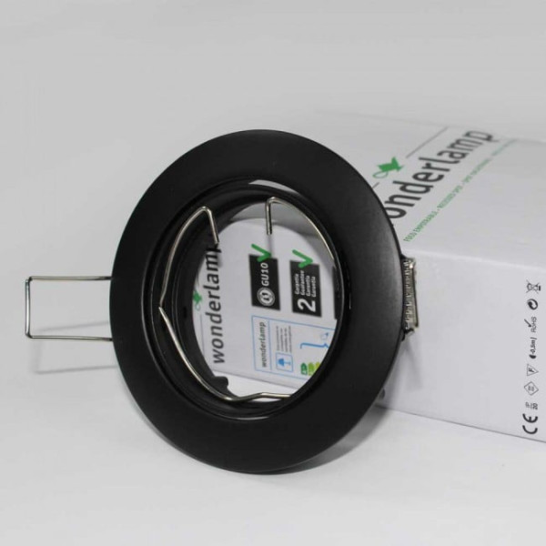 Foco empotrable BASIC redondo negro basculante. Wonderlamp M 3
