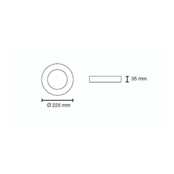 Downlight LED redondo de superfície 20W (branco) - Wonderlamp M 5