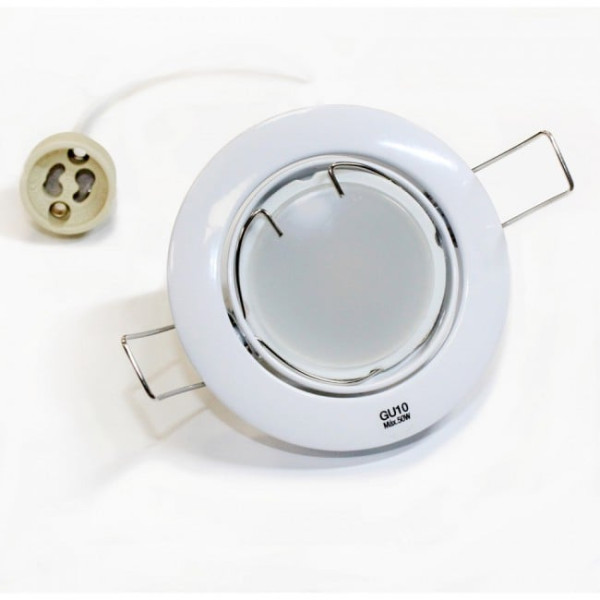 Empotrable basculante blanco + Bombilla LED 8W neutra M 3