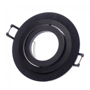 Spot redondo preto embutido CLASSIC H
