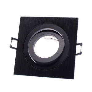 Foco empotrable classic cuadrado negro H