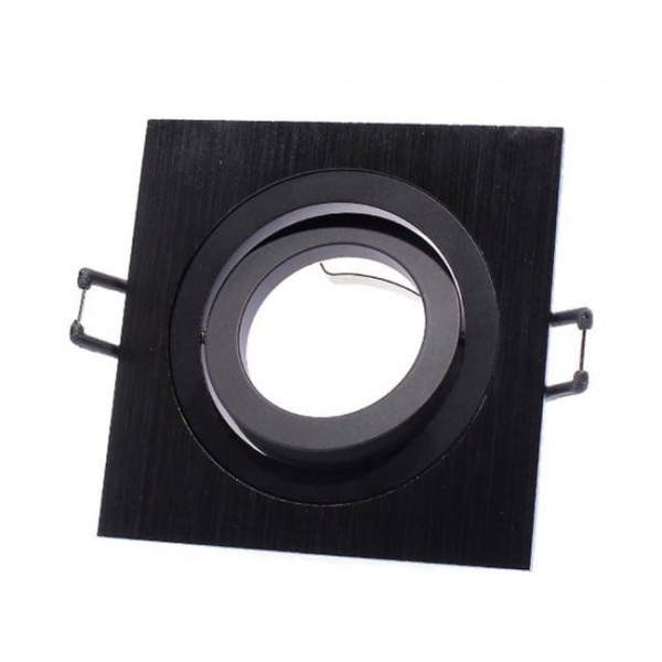 Foco empotrable classic cuadrado negro M 2