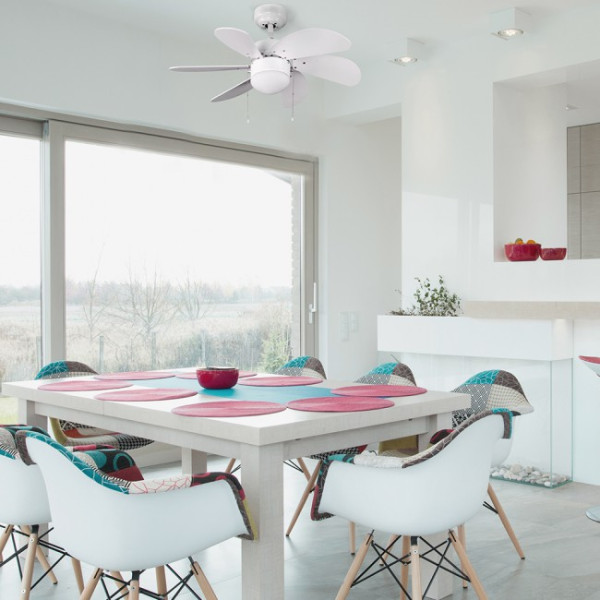 Ventilador de teto com luz Basic Branco M 3