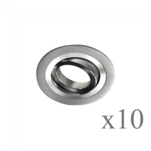 Pack 10 Empotrable Classic redondo aluminio H