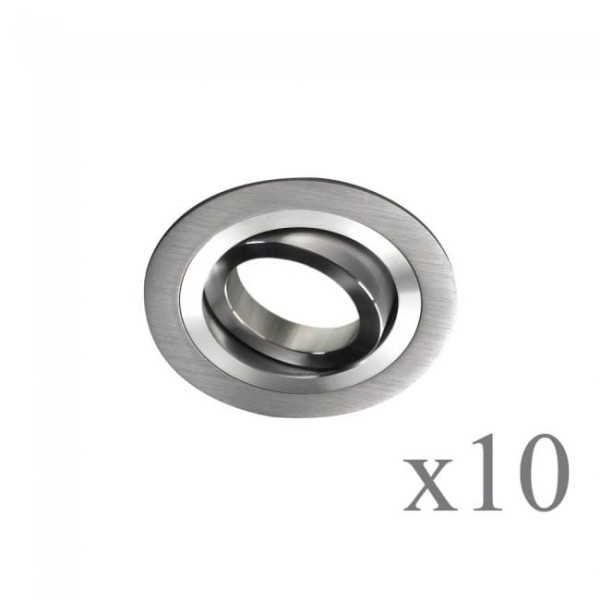 Pack 10 Empotrable Classic redondo aluminio M 2