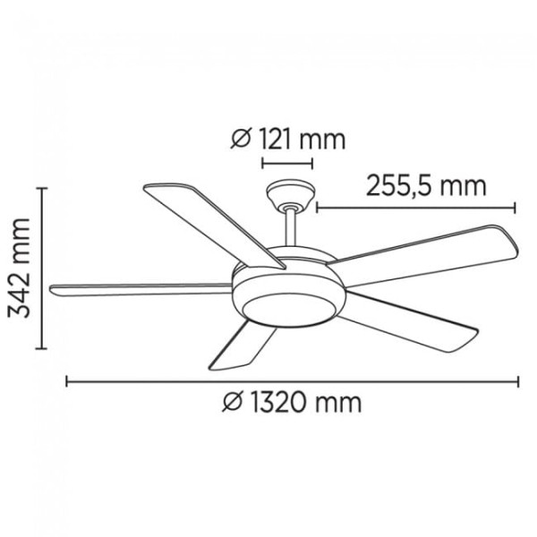 Ventilador Conte Níquel M 5