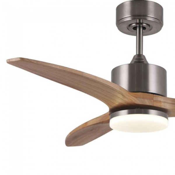 Ventilador de telhado LED Nare Nickel+Madera CCT (18W) M 4
