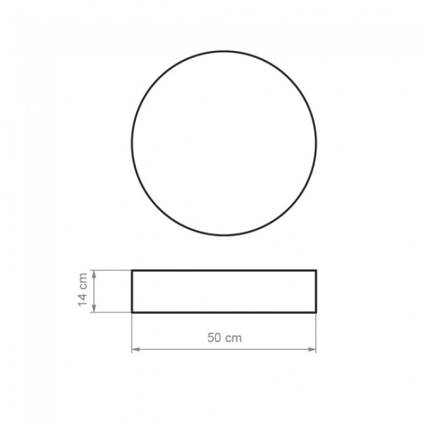 Plafón de techo Oval 50 M 4