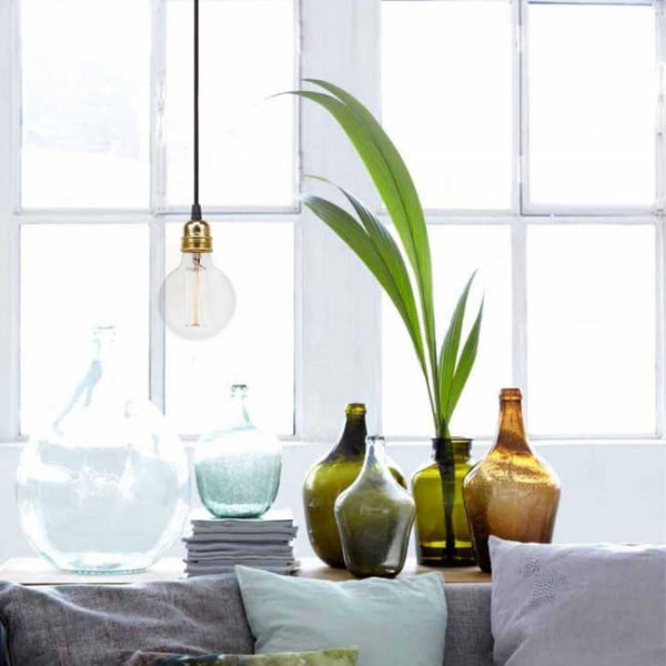 Lâmpada de teto Bulb Negro M 3