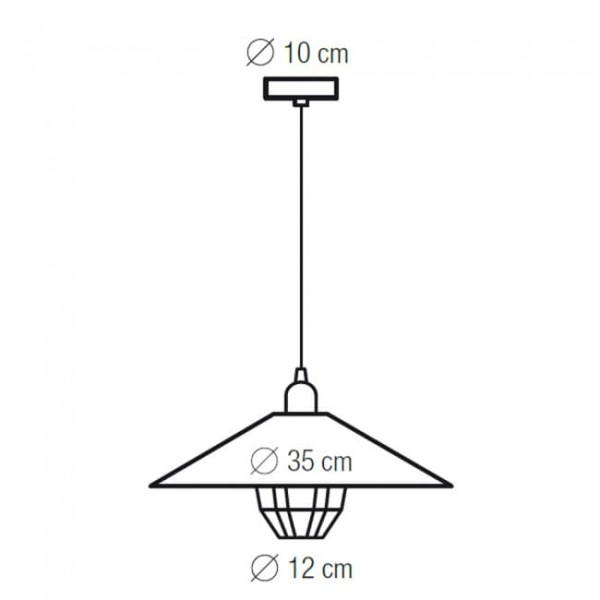 Lâmpada de teto Factory Grid M 5