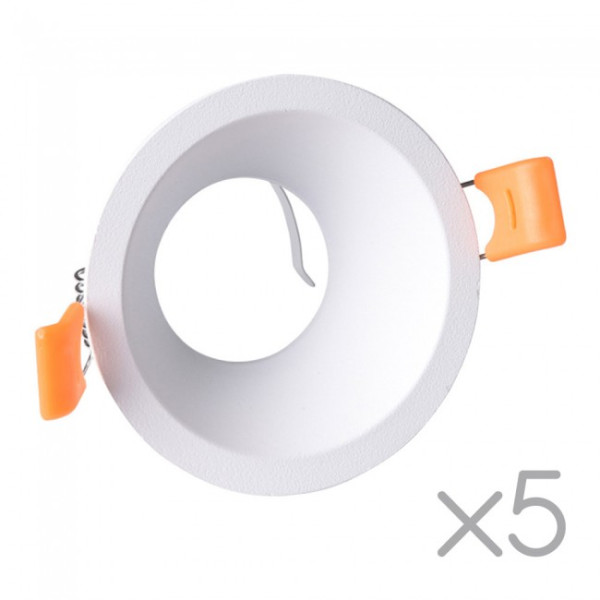 Pack 5 Empotrables Confort Redondos (blanco) D