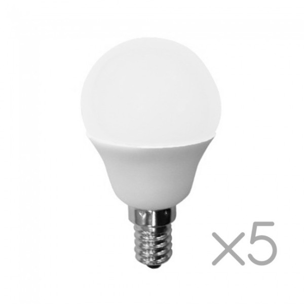 Pacote 5 lâmpadas LED E14 Esféricas 6W (luz neutra) M 2