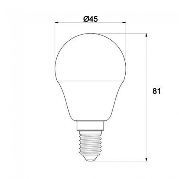 Pack 5 Bombillas LED E14 Esféricas 6W (luz neutra) M 5