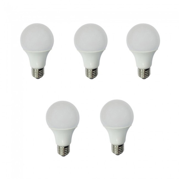Pacote 5 lâmpadas LED E27 padrão 10W (Luz quente) M 4