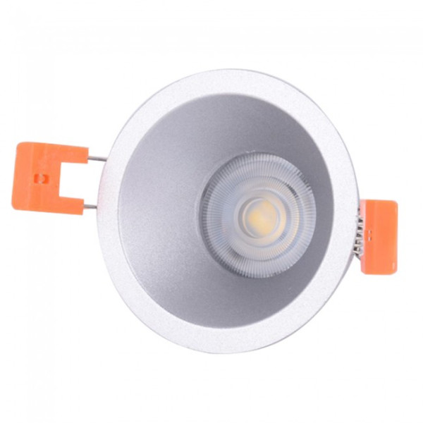 Foco empotrable Confort redondo plateado M 3