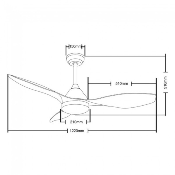 Ventilador LED Top Branco (20W) M 5