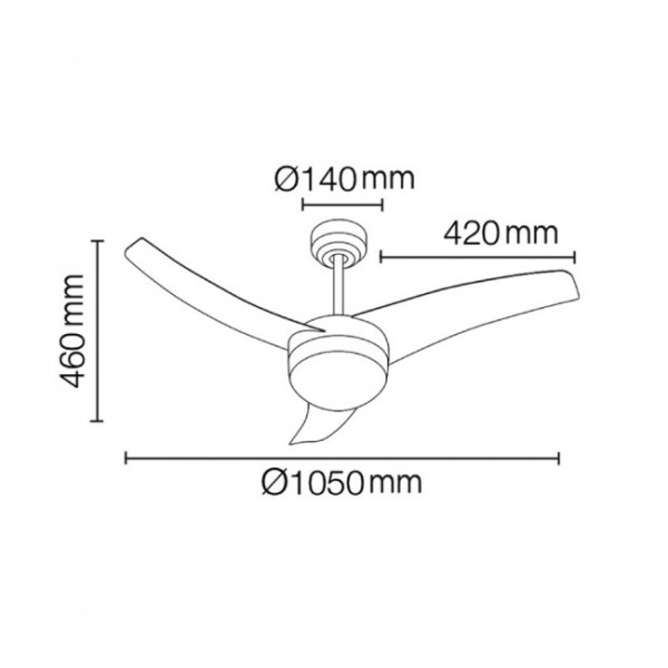Ventilador Simply Silver com Luz M 5