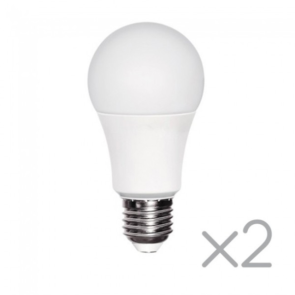 Pack 2 Bombillas LED E27 con sensor crepuscular 11W (3000ºK) D