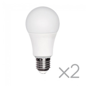 Pacote 2 lâmpadas LED E27 com sensor de crepúsculo 11W (4000oK) H