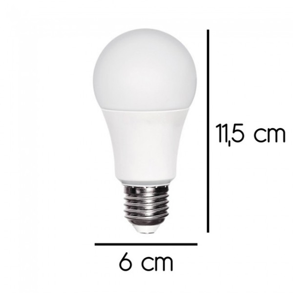 Pacote 2 lâmpadas LED E27 com sensor de crepúsculo 11W (4000oK) M 5