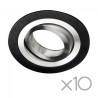 Pack 10 Focos empotrables redondo CLASSIC negro 2
