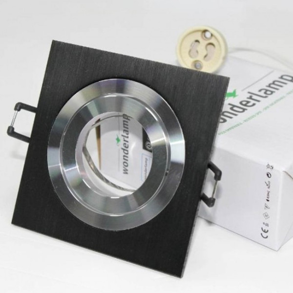 Pacote de 10 luzes embutidas quadradas pretas CLASSIC M 3