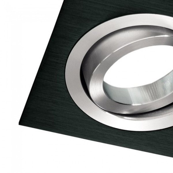 Pacote de 10 luzes embutidas quadradas pretas CLASSIC M 4