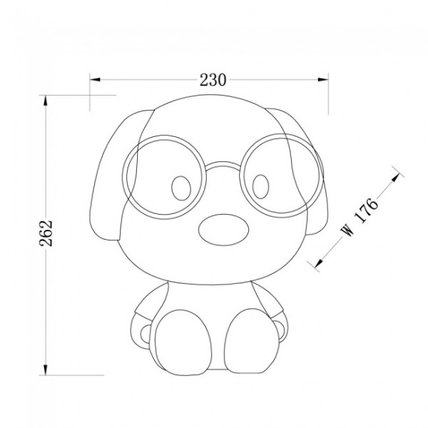 Lámpara de mesa infantil Perro M 5