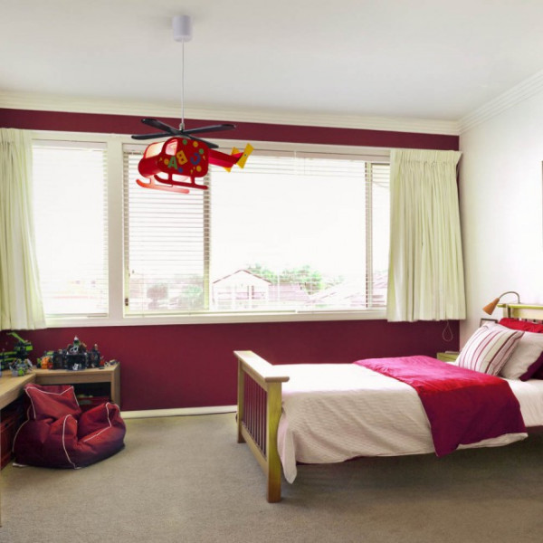 Lâmpada de crianças de helicóptero vermelho M 5