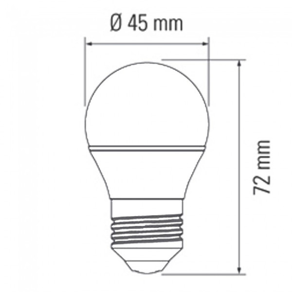 Lâmpada LED Esférica E27 Luz Quente (6W) M 3
