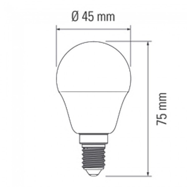 Lâmpada LED esférica de luz fria E14 (6W) M 3