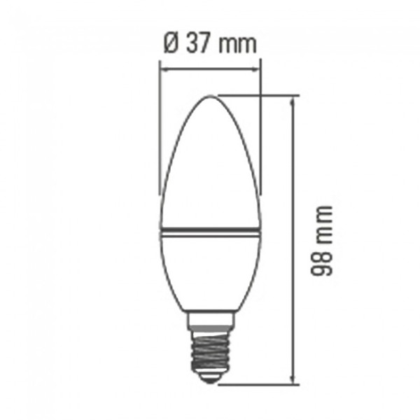 Bombilla LED Vela E14 luz fría (6W) M 3