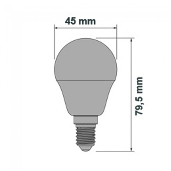 Bombilla LED Esférica E14 6000ºK (5.2W) M 3