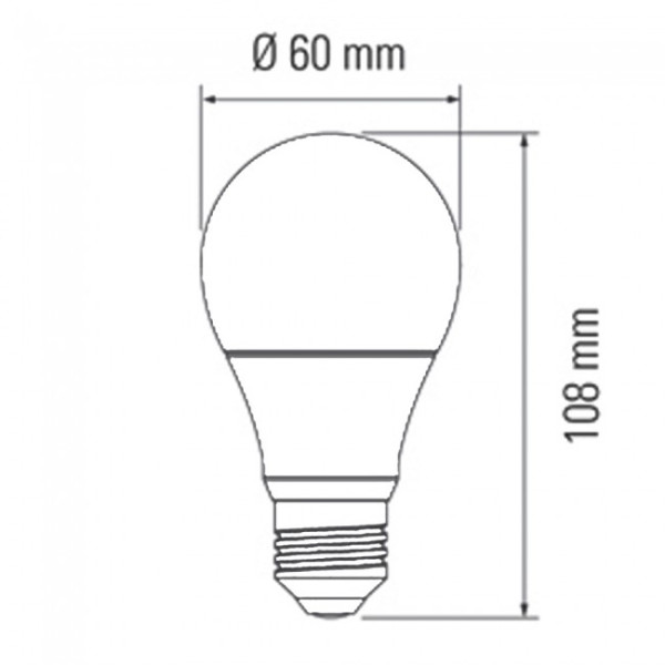 Lâmpada LED E27 Luz Quente de Alta Intensidade (10W) M 3