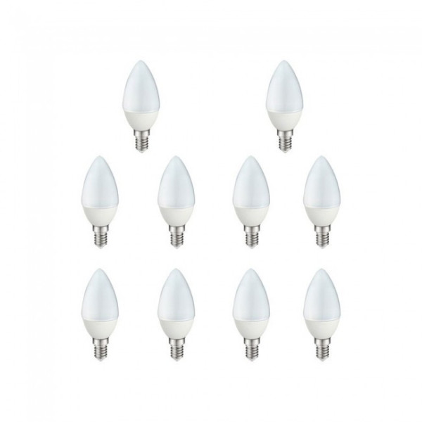Pack 10 bombillas LED Vela E14 (4W - 3000K) D